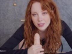 ULTRAFILMS Cute Russian drummer girl Lottie Magne sucking and riding a big dildo in this hot solo video