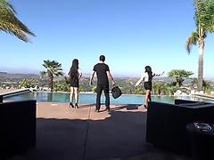Asians Ember Snow and Jade Kush find this white guy to be delightful
