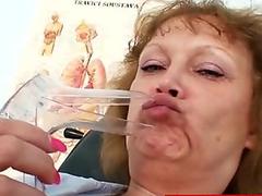 Fat old nurse mom gets naughty in gyn clinic