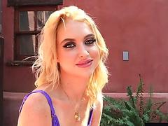 Petite Blonde Chloe Cherry BTS Interview Before Getting Fucked