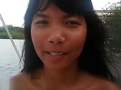 Driving my boat in Bocas Del Toro then Deepthroat Throatpie