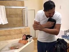 Chubby teen anal toy Lexy Bandera get s her pipes cleaned by a yam-sized cock