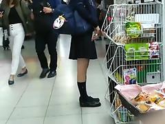 japanese high school girl's up skirt